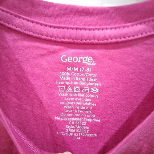 GIRL'S GEORGE SURF BOARD GRAPHIC T-SHIRT - MEDIUM (7-8) - PINK (STYLE: GRS61023GZ) image 3