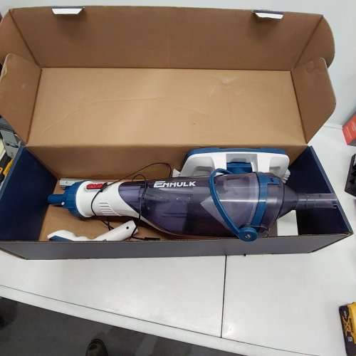 ENHULK HANDHELD CORDLESS POOL VACUUM WITH 13.4" WIDE HEAD - 18.5 GPM SUCTION - WHITE/BLUE (MODEL: PC15) image 3