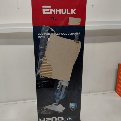 ENHULK HANDHELD CORDLESS POOL VACUUM WITH 13.4" WIDE HEAD - 18.5 GPM SUCTION - WHITE/BLUE (MODEL: PC15) image 5