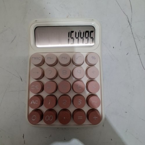 RUNZON GRADIENT LOW POWER CONSUMPTION OFFICE CLEAR DISPLAY DIGIT CALCULATOR - PINK AND WHITE (MODEL: RZ-817 PRO) image 2