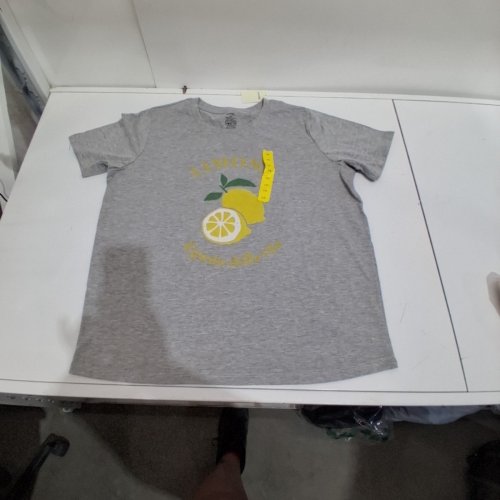 WOMEN'S GEORGE GRAPHIC LEMON T-SHIRT - LARGE - GRAY (MODEL: GRS61022LDMPP) image 2