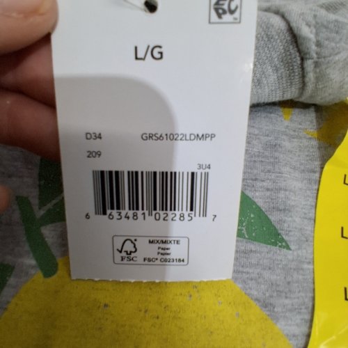 WOMEN'S GEORGE GRAPHIC LEMON T-SHIRT - LARGE - GRAY (MODEL: GRS61022LDMPP) image 3
