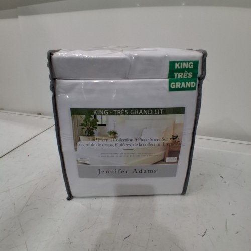 6PC JENNIFER ADAMS HOME ETERNAL SHEET SET - KING SIZE - WHITE (MODEL:1526673) image 2