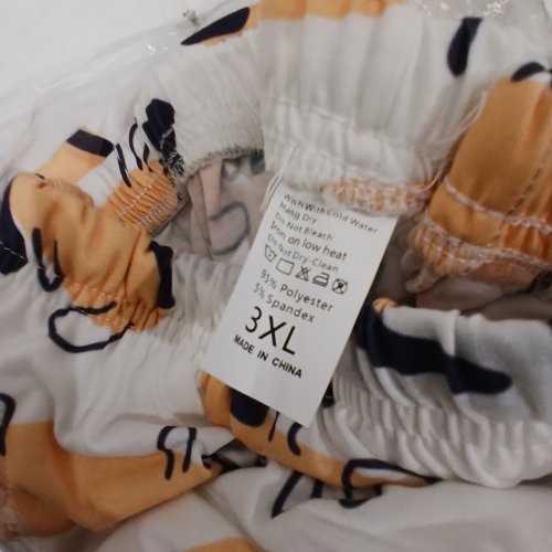ANIMAL PRINT SOFT & COMFY LOUNGE PANTS - 3XL - CARTOON DOG, ORANGE & WHITE image 2
