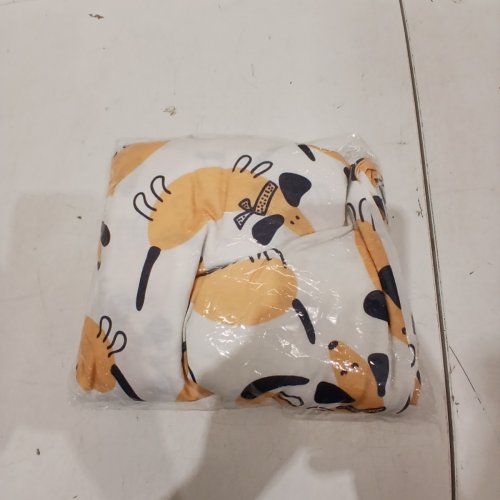 ANIMAL PRINT SOFT & COMFY LOUNGE PANTS - 3XL - CARTOON DOG, ORANGE & WHITE image 3