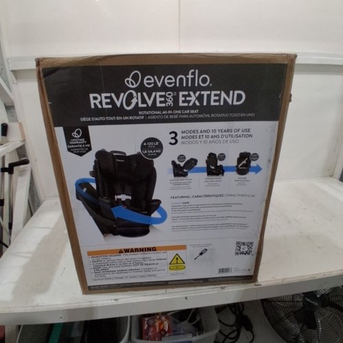 EVENFLO REVOLVE 360 EXTEND ALL-IN-ONE ROTATING CAR SEAT - 4 TO 120LBS MAX - BLACK (MODEL: CS360212310C) image 4