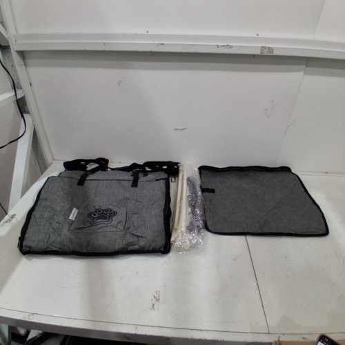 NJNJ DOG CAR SEAT FOR PET TRAVEL - 14" X 19" X 19" - GREY image 2