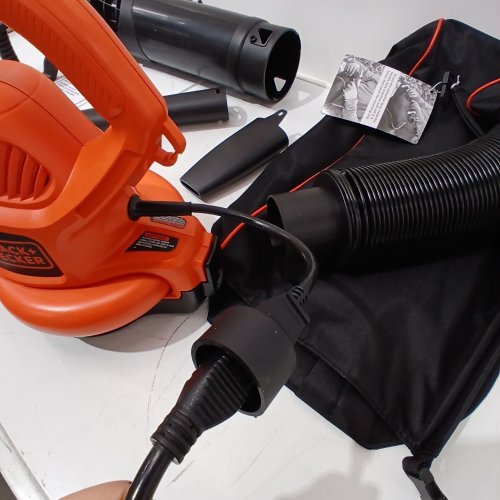 BLACK+DECKER CORDED VACUUM BACKPACK LEAF BLOWER & MULCHER - 250MPH/ 400CFM - BLACK/ORANGE (MODEL: BEBL7000) image 2