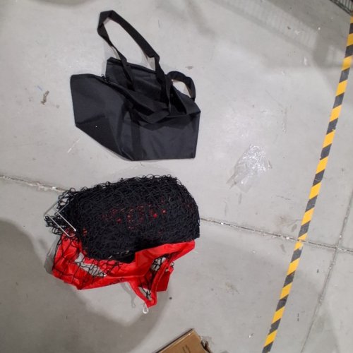 PORTABLE BARRICADE BACKSTOP NET FOR SPORTS PRACTICE WITH TRAVEL BAG - BASEBALL/SOFTBALL/SOCCER/LACROSSE - 12FT X 9FT - BLACK/RED (MODEL: SSPDYBQ002) image 5