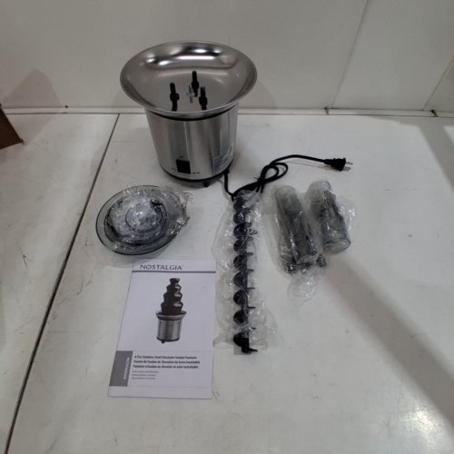 NOSTALGIA 4-TIER CHOCOLATE FONDUE FOUNTAIN - 32OZ - STAINLESS STEEL (MODEL: NCFF986SS) image 3