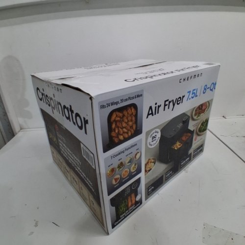 CHEFMAN CRISPINATOR HIGH POWERED AIR FRYER - 8QT - BLACK (MODEL: C38-8WD7-1M-1CAP / 1993109) image 7