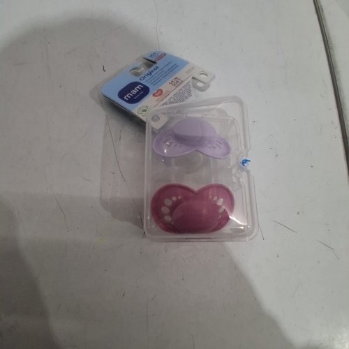 2PC MAM ORIGINAL PACIFIERS - 6M-16M - PINK/PURPLE image 3