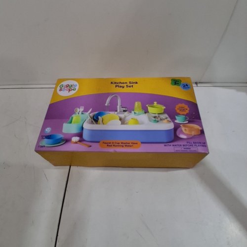 24PC KIDS GIGGLESCAPE KITCHEN SINK PLAY SET image 2
