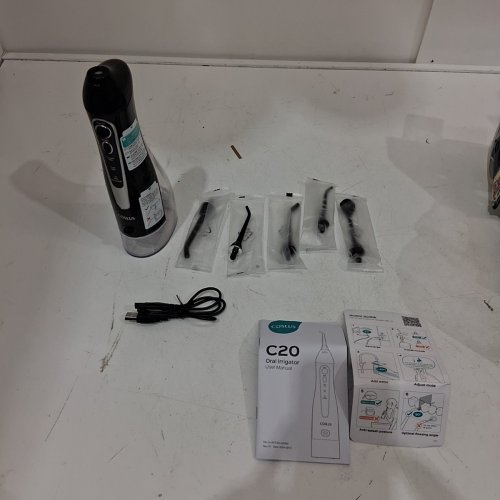 COSLUS ORAL WATER IRRIGATOR WITH FIVE TIPS - 300ML TANK - BLACK - MODEL:C20 image 3
