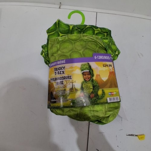 2PC TODDLER TRICKY T-REX HOODED T-REX COSTUME SET - 6-12M - GREEN image 2