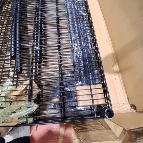 REIBII WIRE SHELVING UNIT WITH WHEELS - 2400LBS - 55" X 24" X 76" - BLACK (MODEL: RBBT4LL140) image 4