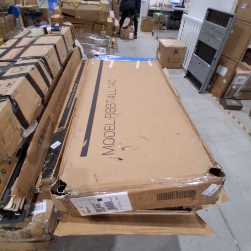 REIBII WIRE SHELVING UNIT WITH WHEELS - 2400LBS - 55" X 24" X 76" - BLACK (MODEL: RBBT4LL140) image 6