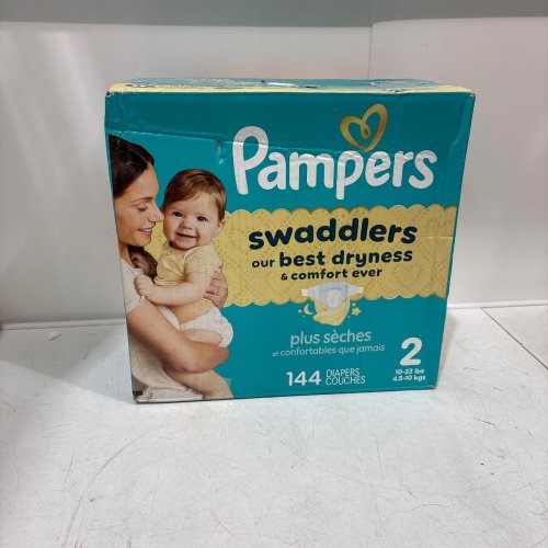 144PK PAMPERS SWADDLERS DISPOSABLE DIAPERS - SIZE 2 (12LBS -18LBS) image 4