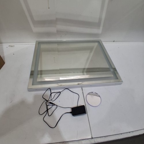VANITY MIRROR WITH LED LIGHT AND STAND - 20" - WHITE image 3