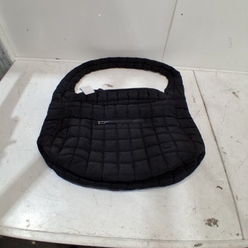 MONDETTA WOMENS QUILTED ZIPPERED TOTE BAG - 17.5" X 15.5" X 6.5" - BLACK image 2