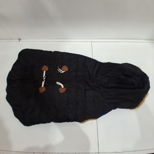 HOLIDAY TIME PET JACKET WITH FUR COLLAR - EXTRA LARGE - BLACK image 3