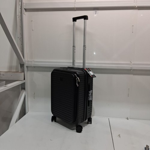 HANTRIP HARDSHELL SUITCASE WITH WHEELS, TSA APPROVED LOCK, CUP AND PHONE HOLDER - 20" - BLACK (MODEL: KT2805) image 2