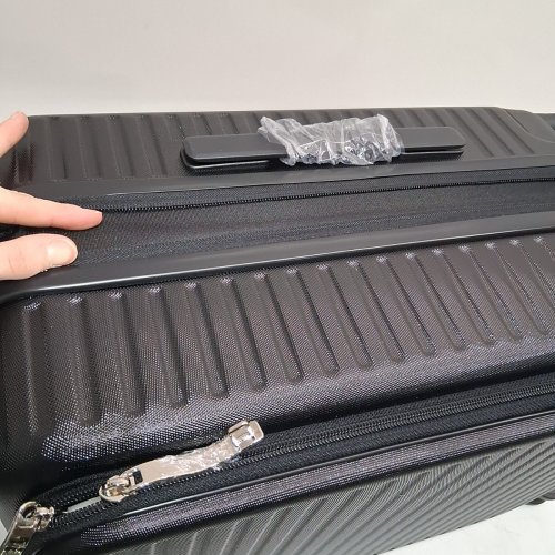 HANTRIP HARDSHELL SUITCASE WITH WHEELS, TSA APPROVED LOCK, CUP AND PHONE HOLDER - 20" - BLACK (MODEL: KT2805) image 5