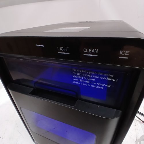 EUHOMY SELF-CLEANING COUNTERTOP SONIC NUGGET ICE MAKERS WITH ICE SCOOP AND BASKET - 1.8L TANK - 40LBS/ 24HOURS - BLACK/STAINLESS STEEL (MODEL: IM017-N) image 2