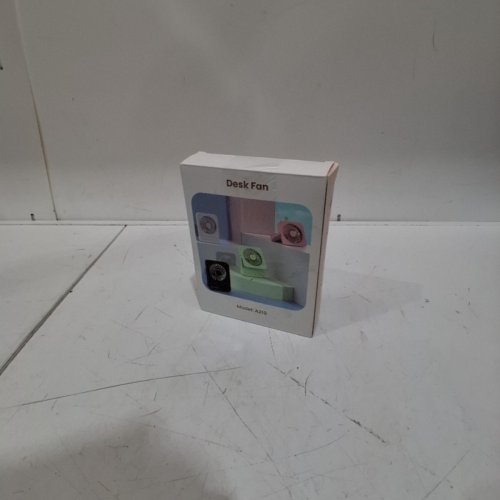 MINI RECHARGEABLE QUIET PORTABLE DESK FAN WITH 3 SPEEDS - 4000 MAH - WHITE / PINK (MODEL: A219) image 5