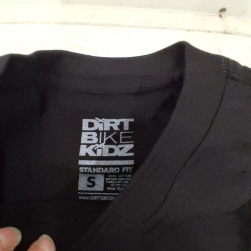 BOYS DIRT BIKE KIDZ GREASEMARK TEE - SMALL - BLACK image 3