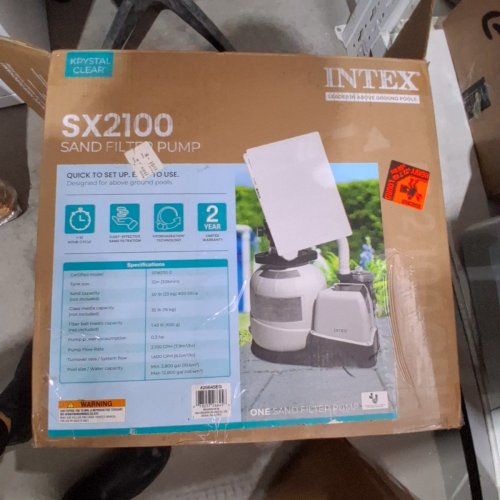 INTEX SX2100 KRYSTAL CLEAR SAND FILTER PUMP FOR ABOVE GROUND POOLS - 2100GPH - WHITE/GREY (MODEL: SFW80110/SX2100) image 5