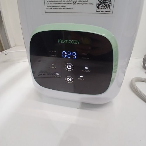 MOMCOZY KLEANPAL PRO BABY BOTTLE WASHER, STERILIZER & DRYER COMBO - HOLDS 4 BOTTLES - GREEN/WHITE (MODEL:BS03) image 2
