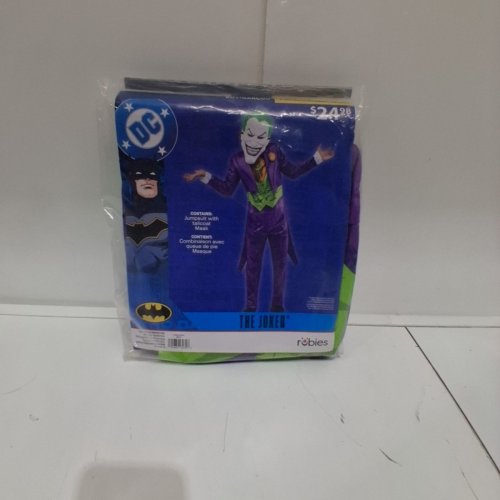 2PC BOYS RUBIES JOKER COSTUME WITH MASK - LARGE (10/12)- PURPLE / GREEN image 2