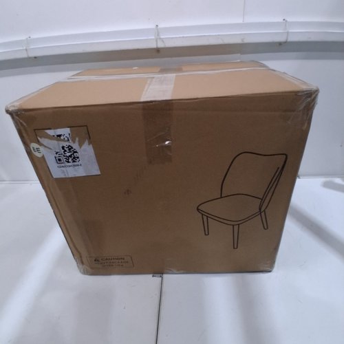 2PK COLAMY MODERN UPHOLSTERED DINING CHAIR WITH PADDED SEAT AND WOOD LEGS - 300LBS CAPACITY - BEIGE (MODEL:3008) image 6