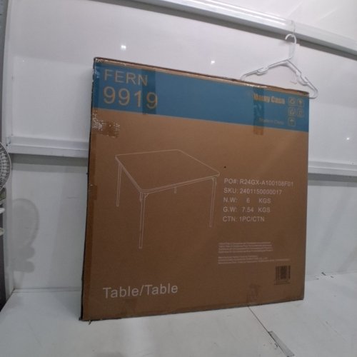HOMY CASA SQUARE FOLDING TABLE - 33.9" - BLACK (MODEL: FERN 9919) image 2