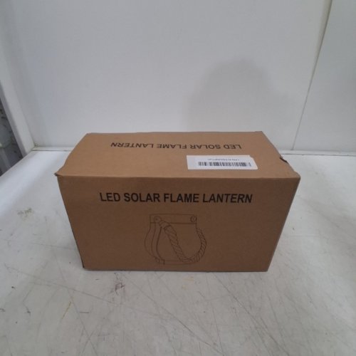 2PK SOLAR POWERED LAMP LED FLAME LANTERN - 5" - BLACK image 5