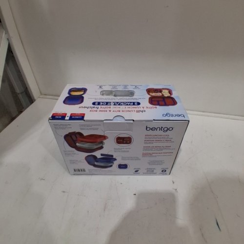 2PK KIDS BENTGO LUNCHBOXES WITH DIVIDERS AND ICE PACKS - RED/WHITE (MODEL: 1997883) image 4
