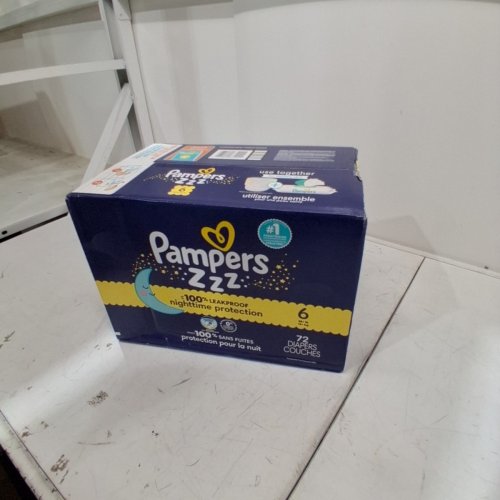 72PK PAMPERS ZZZ NIGHTTIME OVERNIGHT PROTECTION DIAPERS - SIZE 6 (35+ LBS) image 2