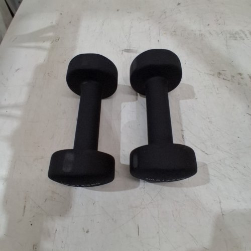 2PK YES4ALL NEOPRENE COATED DUMBBELL HAND WEIGHT SET - 10LB EACH - BLACK (MODEL: DZIK) image 2