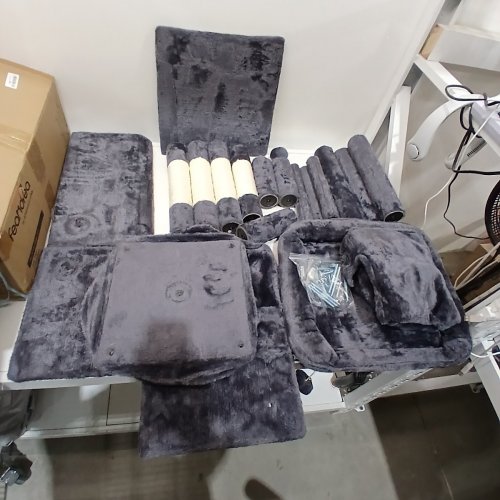 FEANDREA CAT TREE WITH PERCH AND SCRATCHING POSTS - 56.3" X 21.7" X 17.7" - GREY (MODEL: PCT161G01V1 ) image 2