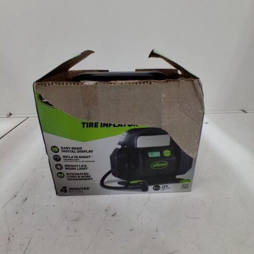 SLIME DELUXE DIGITAL TIRE INFLATOR - 12 V - BLACK / GREEN (MODEL: 40077-2) image 5