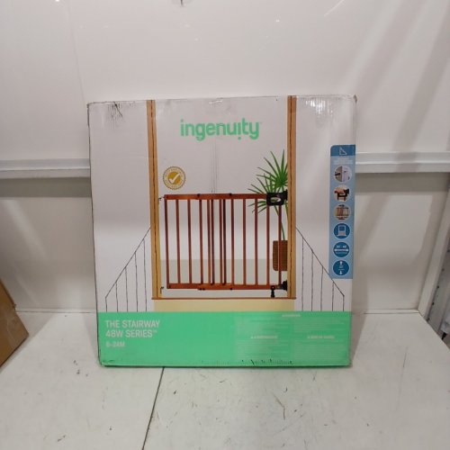 SUMMER BY INGENUITY THE STAIRWAY 48W SERIES BABY GATE - 32" X 30" TO 48" - HONEY OAK BROWN (MODEL: 07953L3) image 4