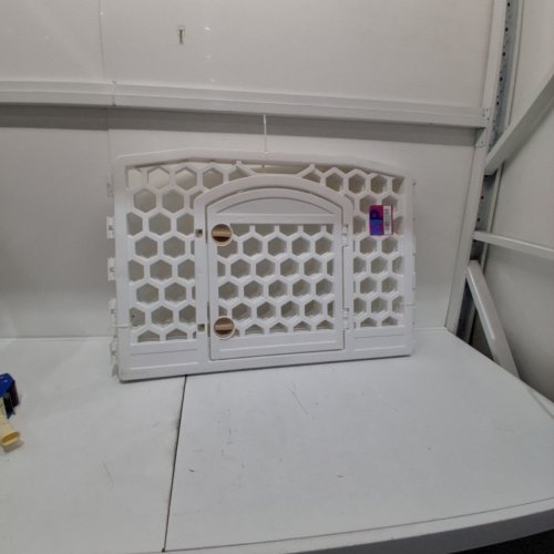 IRIS 4-PANEL PET ENCLOSURE PANEL WITH DOOR - 23.7" X 35" WHITE image 2