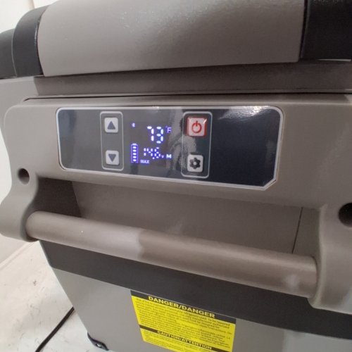 EUHOMY ELECTRIC COOLER CAR REFRIGERATOR WITH BLUETOOTH APP CONTROL - 12V/24V DC - 47QT - BLACK/GREY - (MODEL: CF001-45GR-CAEH) image 2