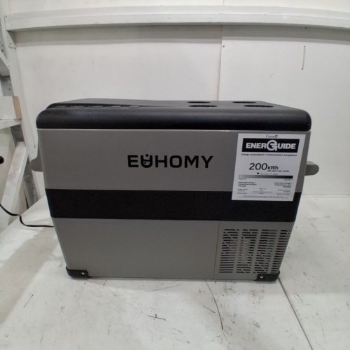 EUHOMY ELECTRIC COOLER CAR REFRIGERATOR WITH BLUETOOTH APP CONTROL - 12V/24V DC - 47QT - BLACK/GREY - (MODEL: CF001-45GR-CAEH) image 3