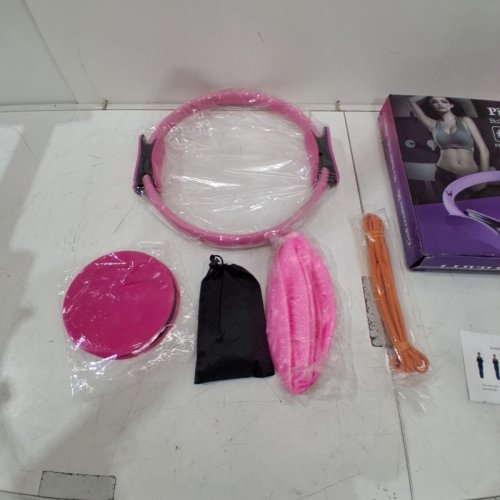 5PC PILATES RING BEGINNER KIT WITH ACCESSORIES - PINK image 2