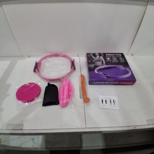 5PC PILATES RING BEGINNER KIT WITH ACCESSORIES - PINK image 3