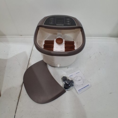 RENPHO FOOT SPA BATH MASSAGER, MOTORIZED MASSAGE, FAST HEATING, POWERFUL BUBBLE JETS & AUTOMATIC SHIATSU MASSAGING ROLLERS - BROWN (MODEL: JD-618) image 3