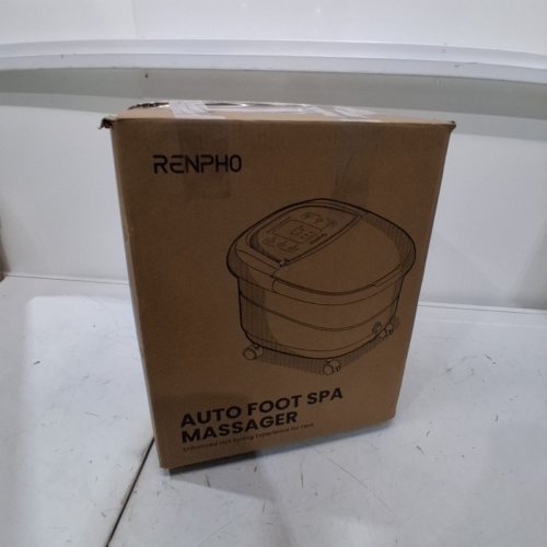 RENPHO FOOT SPA BATH MASSAGER, MOTORIZED MASSAGE, FAST HEATING, POWERFUL BUBBLE JETS & AUTOMATIC SHIATSU MASSAGING ROLLERS - BROWN (MODEL: JD-618) image 5