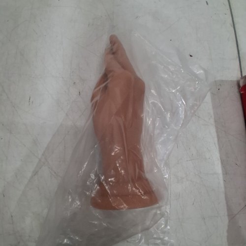 HAINU SOFT SILICONE FISTING TOY HAND DILDO - 9" - NATURAL image 2